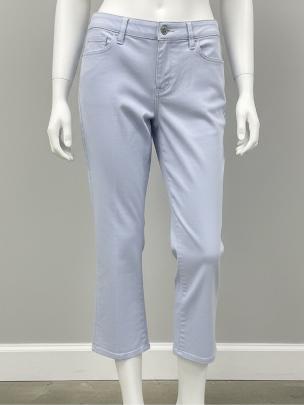 🆕 Code Bleu Women’s High Rise Slim Capri Jeans Pastel Lilac Lavender 💜 Size 8P